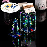 Kit DIY HU-006 Árvore de Natal colorida Kit eletrônico de soldagem manual com LEDs de sete cores piscantes