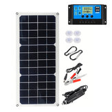 30W Mono Solar Power Charging Panel w Suckers & Carabiner for DUO Output for 12V 5V Camping Fan/Lamp/Power Generator System