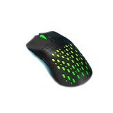 Mouse para jogos com fio HXSJ S500 com LED de 7 cores e ajuste de DPI de 1200/1800/2400/3600 ergonômico para eSports e trabalho no escritório