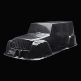 1/10 claro transparente de PVC 313 mm Distancia entre ejes RC Coche Cuerpo Shell para Jeep D90 modelo