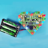 Light-Controlled Music Heart-Shaped Lamp Kit, Heart-Shaped Flow LED Electronic DIY Production Parts