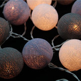 La ficelle de boule de coton grise de 3.3M 20LED allume les guirlandes lumineuses LED pour le festival de Noël Halloween