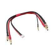 Cable de carga de batería balanceada de 4.0 mm Banana Male Plug a 4.0 Male Plug para batería 2S Lipo