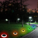 2/4 Peças de Luz Solar LED para Gramado de Piso RGB Jardim Caminho ao Ar Livre Lâmpada à prova d'água