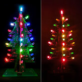 Tri-color/Colorful Curved-leaf Christmas Tree Standard/Music Version DIY Electronic Kits