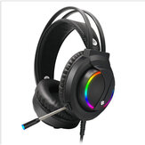 Gaming-Headset 3,5-mm-Kanal Colorful RGB-Lumineszenz-Headset Gaming-Kopfhörer Stereo-Kopfhörer Kopfhörer