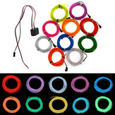 2M 10 Colores 12V Flexible Cable EL de Neón Luz de Fiesta de Baile Luz Decorativa