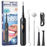 Showsee Electric Dental Calculus Remover IPX6 Waterproof Ultrasonic Whitening Tooth Stains Tartar Tool USB Rechargeable Tooth Cleaner With LED HD Screen