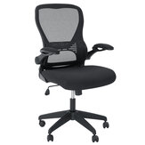 Chaise de bureau ergonomique Hoffree avec hauteur réglable, support lombaire, dossier haut en maille et accoudoirs rabattables