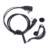 Ακουστικά 2 PIN με μικρόφωνο PTT MIC 1m κρίκος αυτιού για διακομιστή Walkie Talkie Interphone για BAOFENG UV5R/KENWOOD/HYT