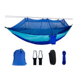 Lit hamac double de voyage pour l'extérieur de 260x140cm avec un kit de moustiquaire pour le camping