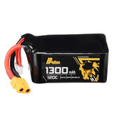 Auline 22.2v 1300mah 120C 6S XT60 Plug Lipo Batterij voor 5 Inch FPV Racing Drone