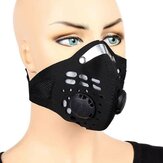 ZANLURE porvédett sport arcmaszk lélegeztető szelepekkel Aktivált szén-szűrő kerékpáros arcmaszk Légkör-szennyezés elleni arcmaszk