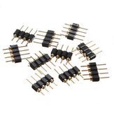 10X 4-pins mannelijke connector voor RGB 5050/3528 LED Strip Light Connect