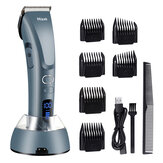 Hair Clippers for Men,Hizek Beard Trimmer Professional Cordless Hair Trimmer with 3 Adjustable Speeds,LED Display,USB Charging Stand and 6 Attachment Guide Combs,for Family Use