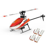 XK K110 Blast 6CH Brushless 3D6G System RC Helicopter BNF με μπαταρία 4 τεμ