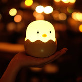 HC-03 Egg Şekil Civciv Lamba USB Şarj Edilebilir Dokunmatik Anahtarı Ayarlanabilir Parlaklık Çocuk Gece Lig