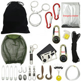 18 in 1 multifunzione per esterni TORCIA Gear Survival Kit Kit di emergenza Wild Travel Essentials