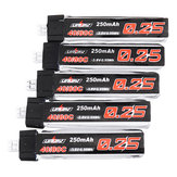 5 Pcs URUAV 3.8 V 250 mAh 40C / 80C Lipo Bateria PH2.0 Plug para Eachine US65 UK65 URUAV UR65 Mobula7