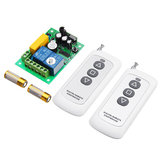433MHz AC 220V 2 Channel Wireless Remote Control Switch Module AK-RK02S-220B+AK-1000-3F Remote Control Transmitter