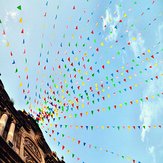 80m triangolo di colori assortiti arredamento zigoli bandiere stendardo stringa banner compleanno