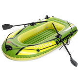 [US Stock] Two Person Inflatable Fishing Boat Thickened Rubber Kayak Boat With Inflatable Pump Outdoor