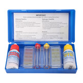 Kit de teste portátil de qualidade da água da piscina ou spa para medir pH e cloro com indicador de teste e gráfico de cores