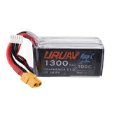 Batterie URUAV Graphene-X V1.0 4S 14.8V 1300mAh 100C Charge Rapide pour Nazgul5/Mark4/Hawk Pro/TITAN DC5/LAL5/Cidora SL5