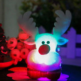 Navidad lindo luz LED Broche Elk Snowman Bear Brooch Regalo Camisa Collar 