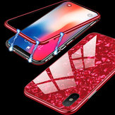 Защитный чехол Bakeey Magnetic Adsorption Aluminum Glass с закаленным стеклом для iPhone X