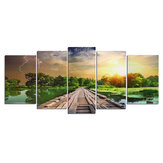 5 Pcs Wall Decorative Painting Landscape Canvas Art Pictures Frameless Wall Hanging Decorations for Home Office