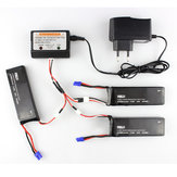 3 x 7.4V 2700mAh 10C Battery & Charger Set for Hubsan H501S H501C X4 RC Quadcopter