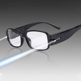 メンズLEDライティングナイト老眼鏡プラスチック樹脂フルレクタングルフレーム多機能老眼鏡