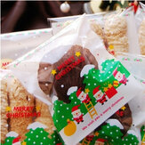 100pcs Weihnachtsplätzchen Süßigkeiten Geschenk Keks Süße Präsentationstasche
