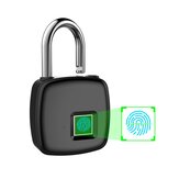 Anytek P30指紋ロック 電子スマートロック USB充電式 指紋パッドロック クイックアンロック 亜鉛合金メタルロック ドアや荷物用の鍵付き