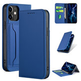 Étui de protection en cuir PU antichoc avec porte-cartes magnétique pour entreprises Bakeey pour iPhone 12 Mini