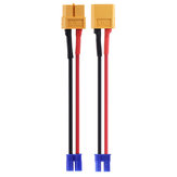 18AWG XT60 Plug to EC2 Male Female Plug Silicone Adapter Cable