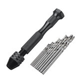 Drillpro Hand Drill Set Pin Vise Mini Drill with Twitst Drill Bits for Craft Carving DIY