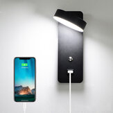 9W 350° Draaibare Led Binnenmuurlampen met Schakelaar USB-oplaadmuurverlichting voor Thuis Nachtkastje Trappengang Sconce Verlichting