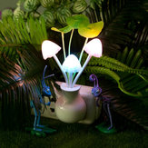 Vase Champignons Feuilles  Lumière de nuit LED à intensité variable Changement de 7 couleurs Contrôle de la lumière Décoration murale cadeau