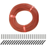 Câble chauffant infrarouge en caoutchouc silicone avec fil chauffant en fibre de carbone de 20-200M et 33 ohms