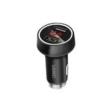 USMEI C7 Zinc Alloy 3.6A Dual USB Car Charger Breathing Light With Voltage Current LED Display