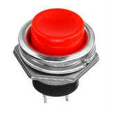 2 Interruptores de Botão Momentâneo 3A 125V LIGA-DESLIGA Sirene Vermelho Plástico