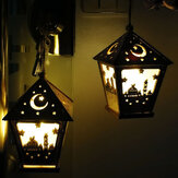 LED DIY House Wooden Lamp Festival Decorative Night Light Eid Mubarak Ramadan