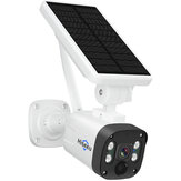 Hiseeu 3MP Kabellos Sicherheitskamera System Solar-Kamera für den Außenbereich Batteriebetrieben Heimkamera mit 2-Wege-Audio PIR Erkennung IP66 wasserdicht Arbeit mit Alexa