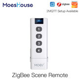 Moeshouse ZB Smart Home Drahtloser Szene-Schalter, 4 Gang, tragbare Fernbedienung, Tuya ZB-Hub erforderlich, keine Begrenzung zur Steuerung von Geräten.