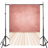 5x7ФТ Розовая Стена Деревянный Пол Фотостудия Фотография Фоновая задняя стенка