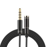 1,5M 4-полюсные 3,5 мм мужской кабель с аудио разъемом для наушников и наушникового удлинительного кабеля