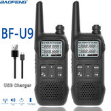 2PCS BAOFENG BF-U9 8W Mini Walkie Talkie Portátil de Mão Rádio Civil Comunicação Ham Transceptor HF Plugue da UE