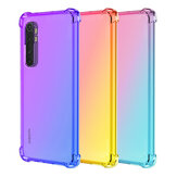 Bakeey Gradient Color with Four-Corner Airbag Shockproof Translucent Soft TPU Protective Case for Xiaomi Mi Note 10 Lite Non-original